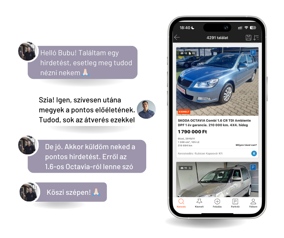 Használt autó hirdetés átvilágítás