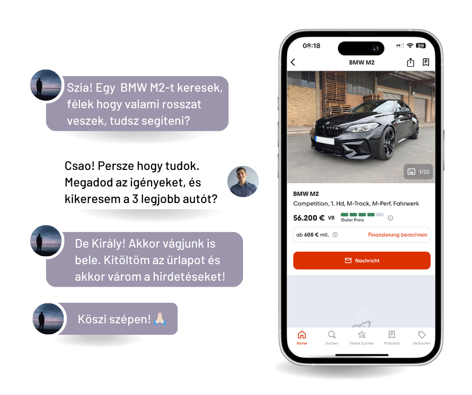 Személyre szabott használt autó keresés